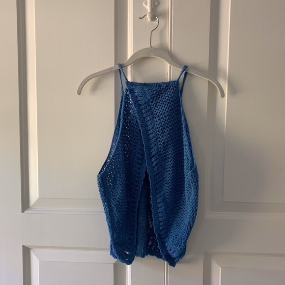 Mango - Open Back Crochet Halter Top, Size S (NWT) - Picture 5 of 7